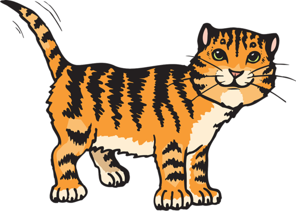Free Cat Cat Tiger Wildlife Clipart Clipart Transparent Background