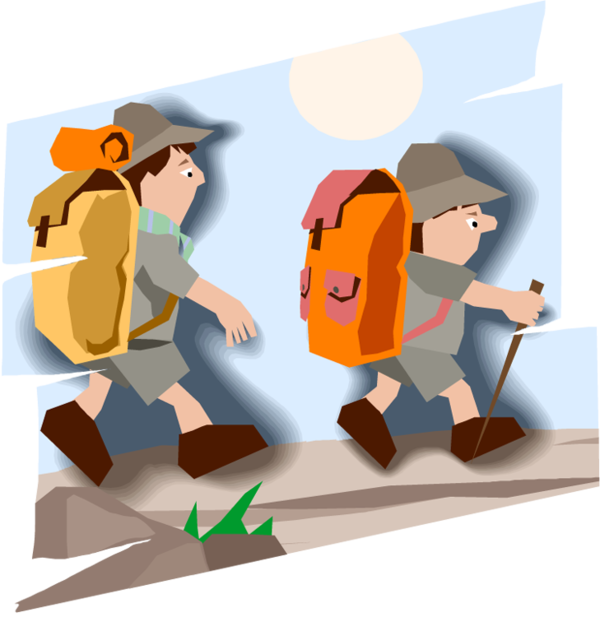 Free Hiking Cartoon Line Play Clipart Clipart Transparent Background