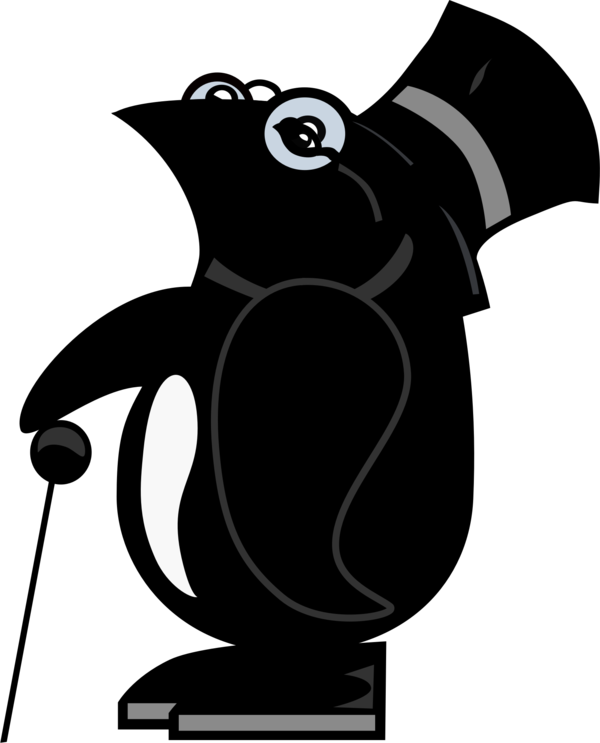 Free Bear Black And White Silhouette Flightless Bird Clipart Clipart Transparent Background