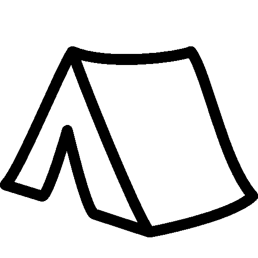 Free Camping Black And White Triangle Line Clipart Clipart Transparent Background
