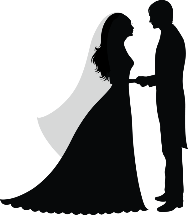 Free Dress Woman Man Silhouette Clipart Clipart Transparent Background