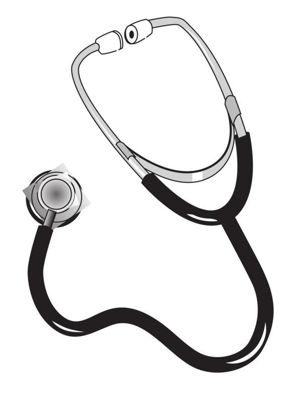 Free Medical Equipment Stethoscope Black And White Service Clipart Clipart Transparent Background