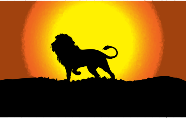 Free Lion Sky Silhouette Wildlife Clipart Clipart Transparent Background