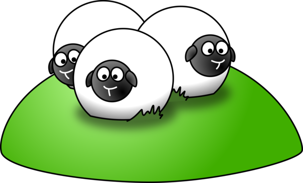 Free Sheep Cartoon Nose Black And White Clipart Clipart Transparent Background