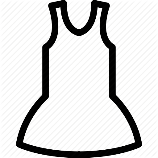 Free Dress Clothing Black And White Line Clipart Clipart Transparent Background