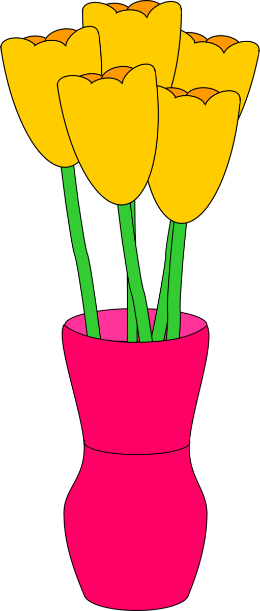 Free Tulip Flower Plant Flowerpot Clipart Clipart Transparent Background