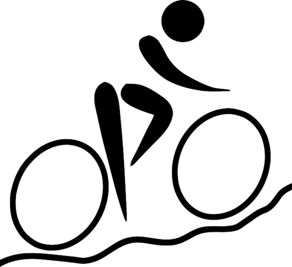 Free Biking Black And White Text Line Clipart Clipart Transparent Background
