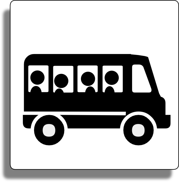 Free School Bus Text Black And White Technology Clipart Clipart Transparent Background