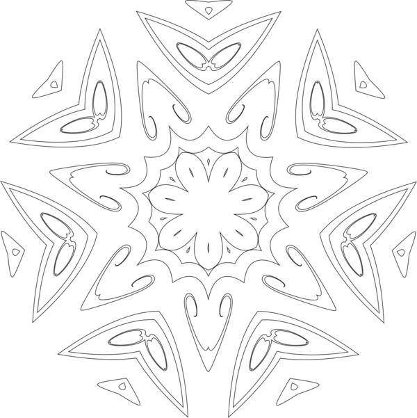 Free Leaf Line Art Black And White Symmetry Clipart Clipart Transparent Background