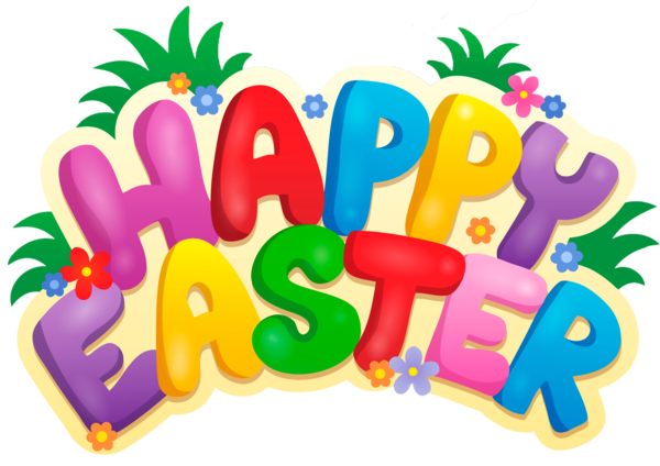 Free Easter Text Clipart Clipart Transparent Background