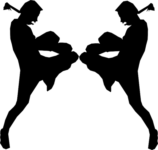 Free Boxing Black And White Silhouette Male Clipart Clipart Transparent Background