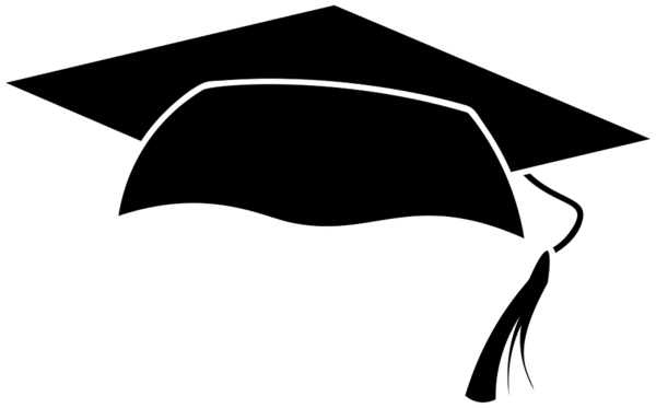 Free Graduation Black And White Headgear Line Clipart Clipart Transparent Background