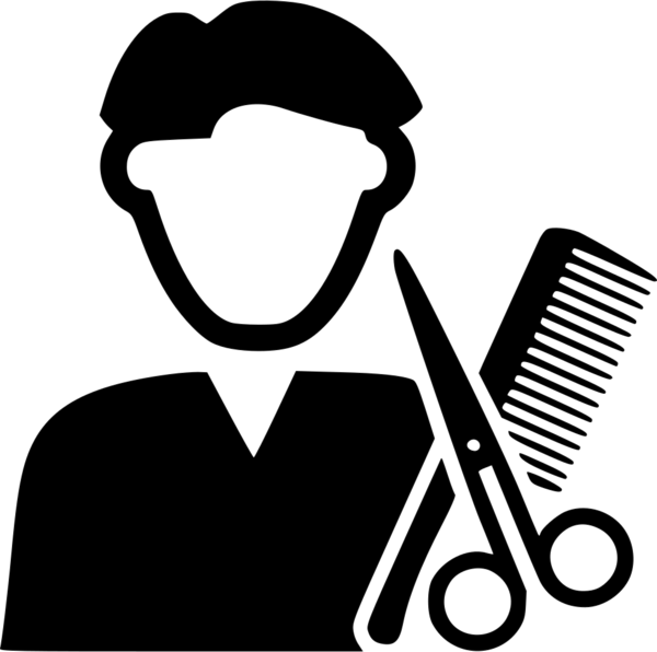 Free Barber Black And White Text Line Clipart Clipart Transparent Background