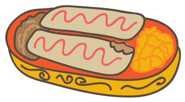 Free Mexican Food Area Line Food Clipart Clipart Transparent Background