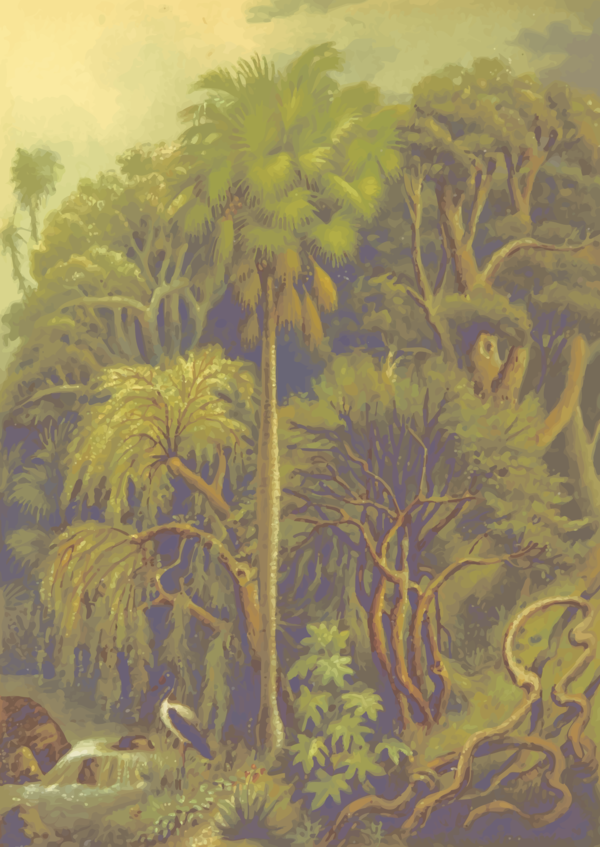 Free Landscape Vegetation Tree Painting Clipart Clipart Transparent Background