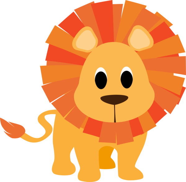 Free Lion Cartoon Flower Smile Clipart Clipart Transparent Background