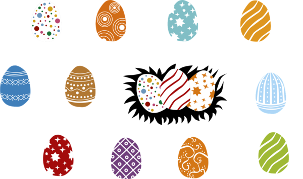 Free Easter Text Line Easter Egg Clipart Clipart Transparent Background