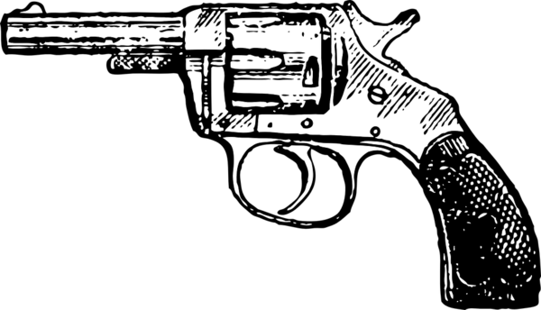Free Gun Weapon Firearm Black And White Clipart Clipart Transparent Background