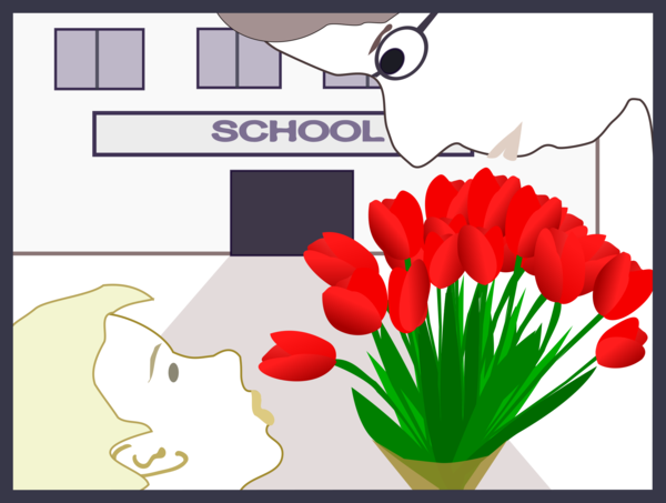 Free School Flower Plant Text Clipart Clipart Transparent Background