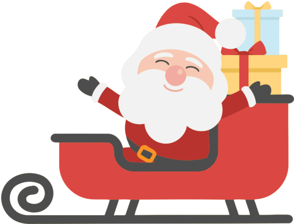 Free Reindeer Santa Claus Christmas Lap Clipart Clipart Transparent Background