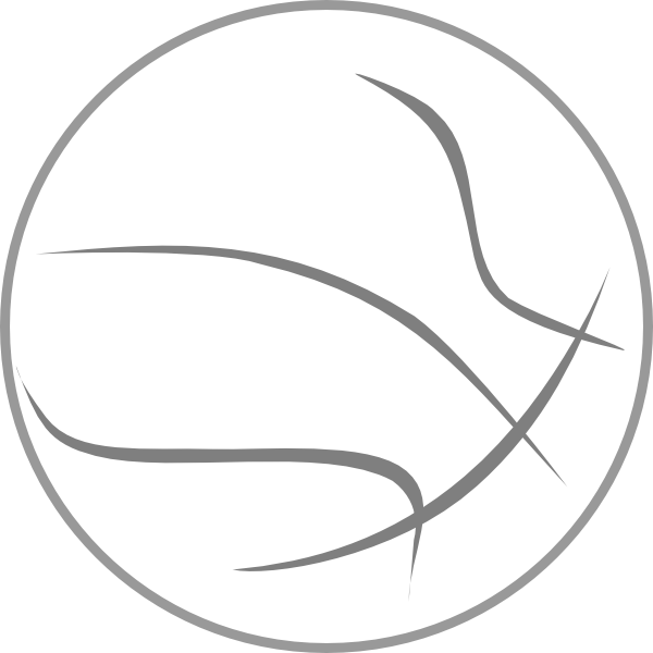 Free Basketball Face Line Art Black And White Clipart Clipart Transparent Background