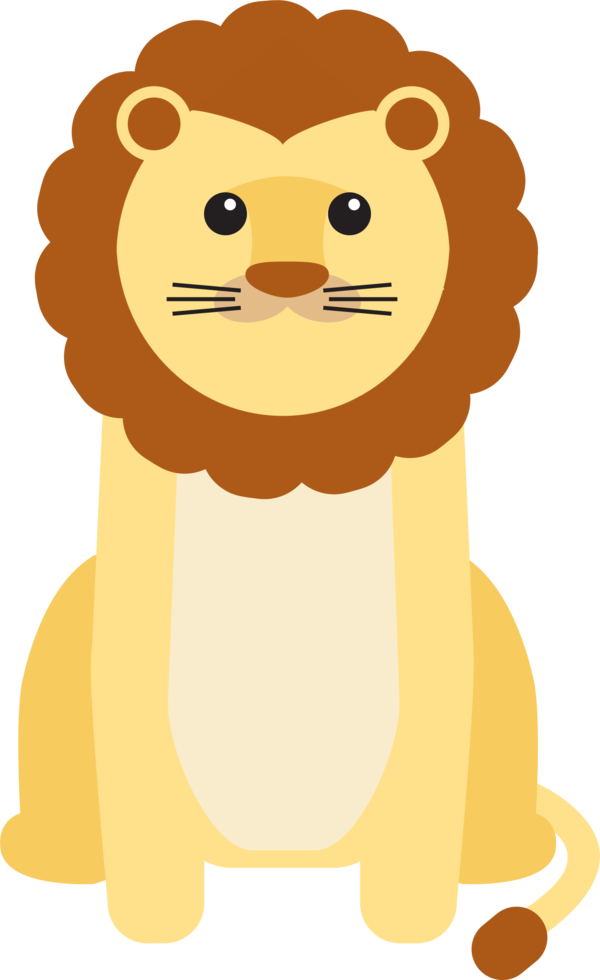 Free Lion Nose Cartoon Head Clipart Clipart Transparent Background
