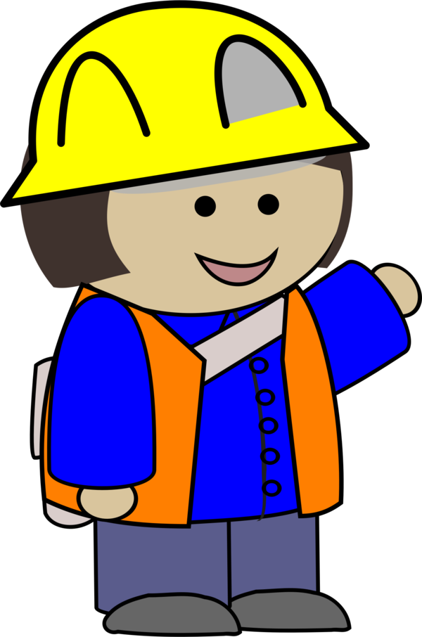 Free Construction Worker Smile Headgear Line Clipart Clipart Transparent Background