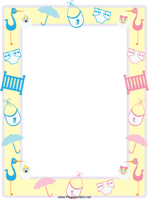 Free Baby Shower Text Picture Frame Line Clipart Clipart Transparent Background