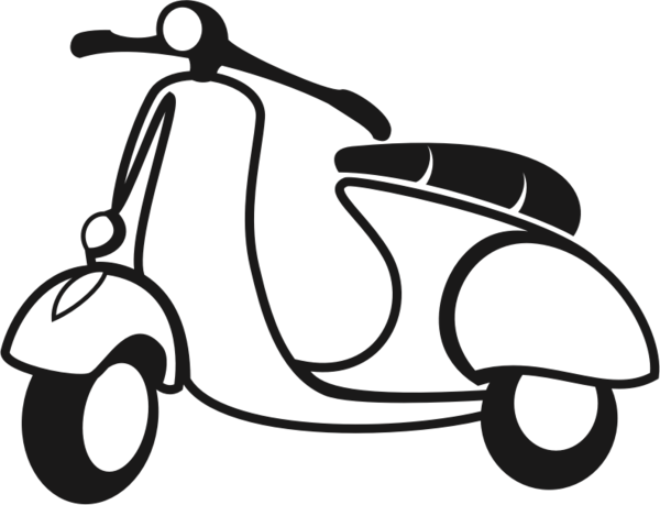 Free Motorcycle Black And White Line Line Art Clipart Clipart Transparent Background