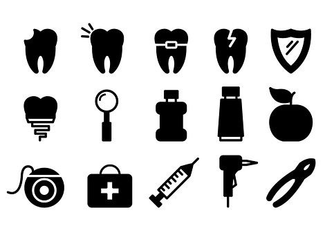 Free Dental Black And White Text Silhouette Clipart Clipart Transparent Background