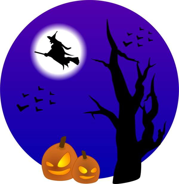 Free Halloween Silhouette Branch Clipart Clipart Transparent Background