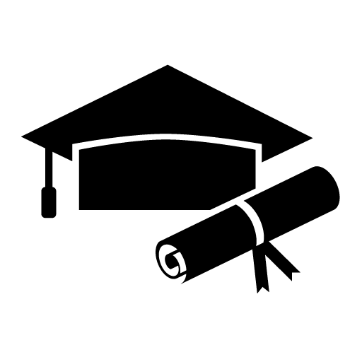 Free Diploma Black And White Line Headgear Clipart Clipart Transparent Background