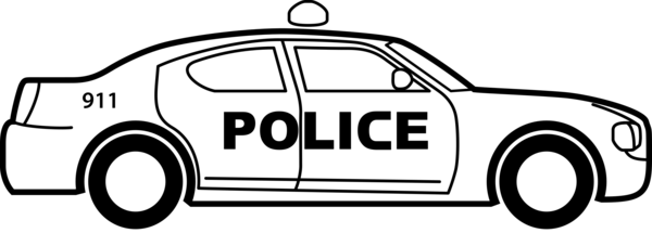 Free Police Car Vehicle Black And White Clipart Clipart Transparent Background