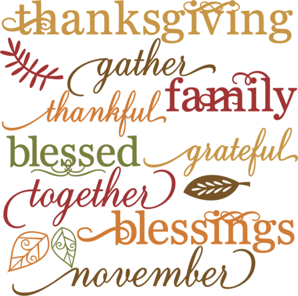 Free Thanksgiving Text Food Clipart Clipart Transparent Background