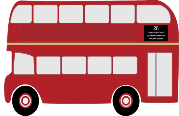 Free School Bus Double Decker Bus Vehicle Line Clipart Clipart Transparent Background