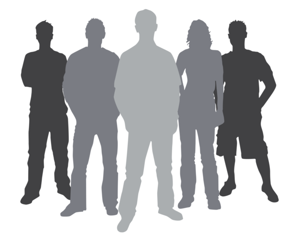 Free Team Standing Social Group Silhouette Clipart Clipart Transparent Background