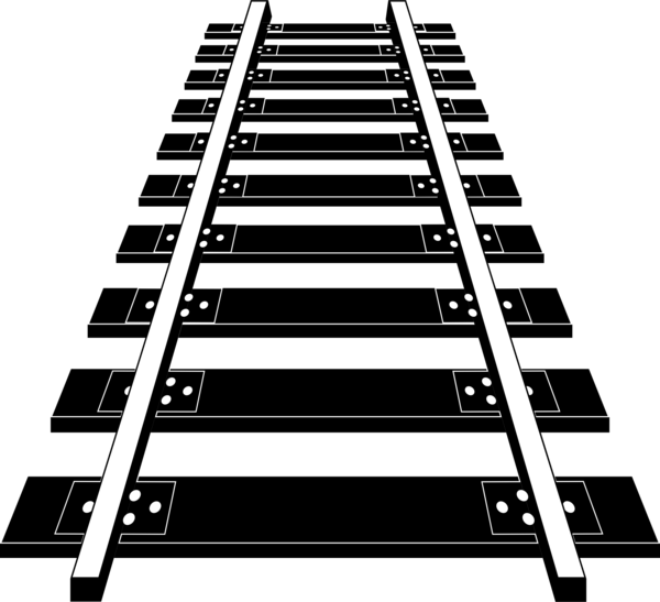 Free Train Black And White Structure Line Clipart Clipart Transparent Background