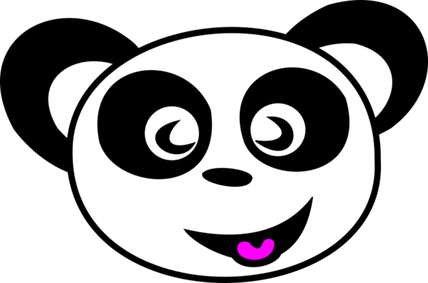 Free Panda Face Facial Expression Smile Clipart Clipart Transparent Background