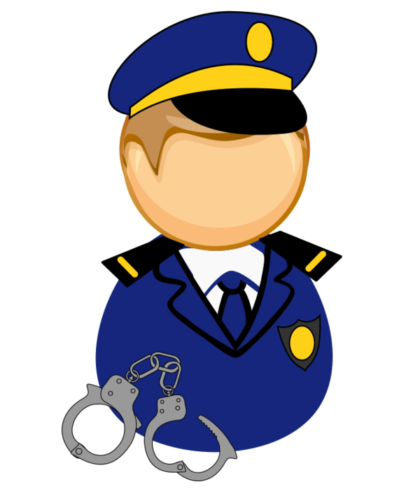 Free Police Cartoon Mascot Headgear Clipart Clipart Transparent Background