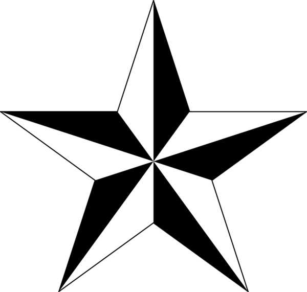 Free Sailor Black And White Star Leaf Clipart Clipart Transparent Background