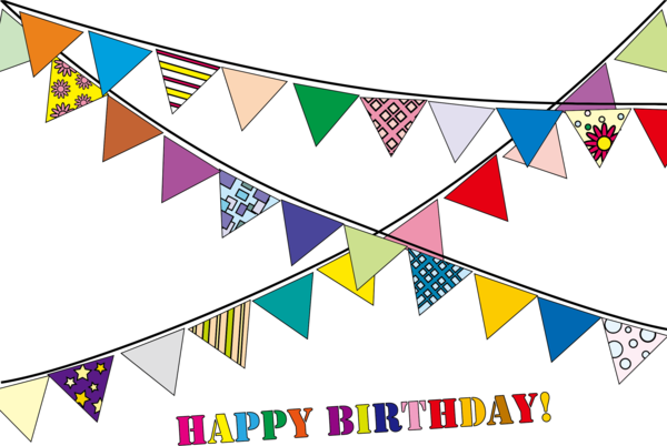 Free Birthday Text Triangle Line Clipart Clipart Transparent Background