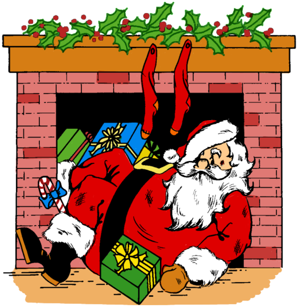 Free Tree Cartoon Santa Claus Christmas Clipart Clipart Transparent Background