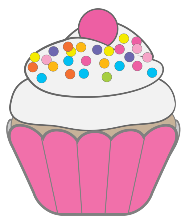 Free Cake Baking Cup Food Line Clipart Clipart Transparent Background