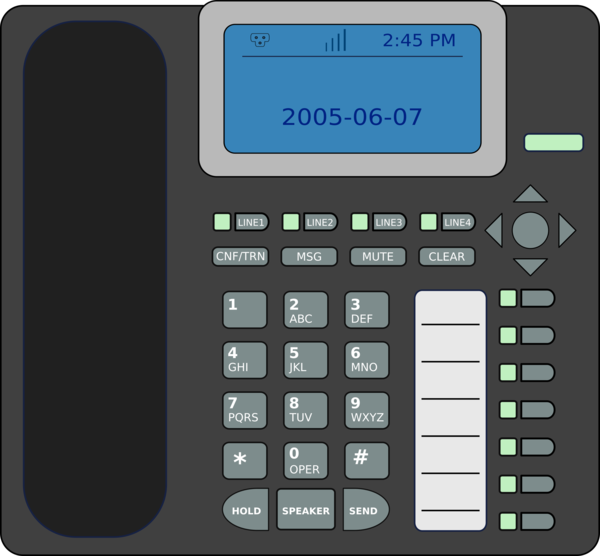 Free Office Calculator Telephony Office Equipment Clipart Clipart Transparent Background