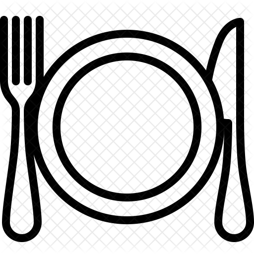 Free Restaurant Black And White Line Circle Clipart Clipart Transparent Background