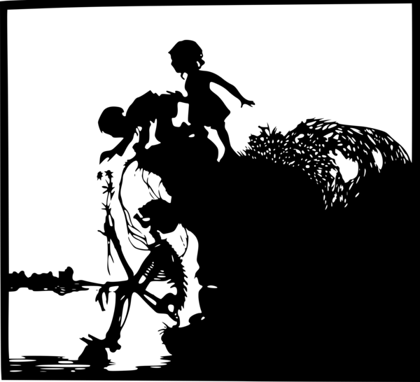 Free Tree Black And White Cartoon Silhouette Clipart Clipart Transparent Background
