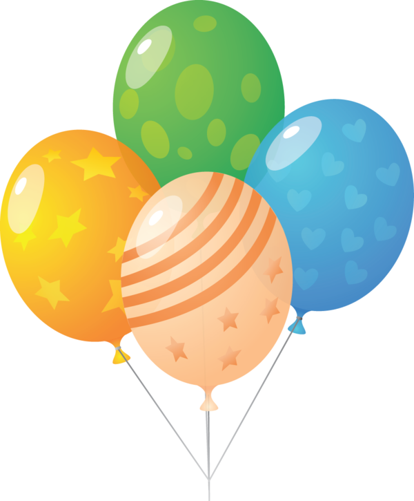 Free Birthday Balloon Party Supply Clipart Clipart Transparent Background
