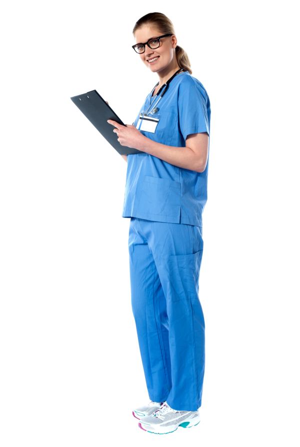 Free Nurse Clothing Standing Electric Blue Clipart Clipart Transparent Background