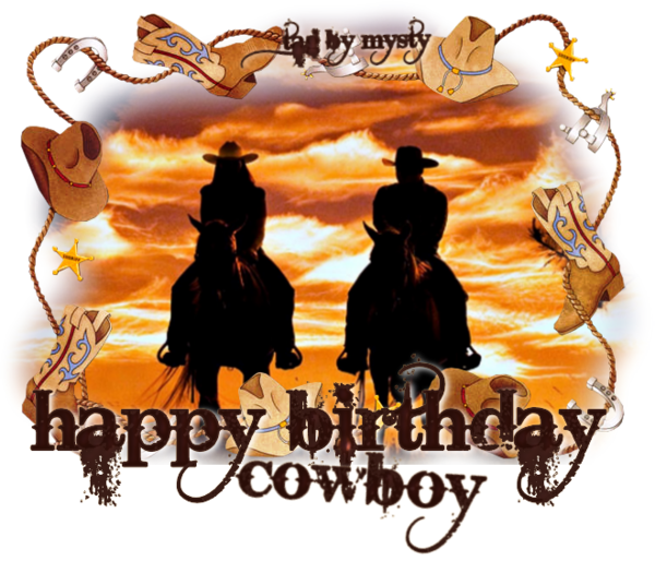 Free Birthday Friendship Cowboy Clipart Clipart Transparent Background