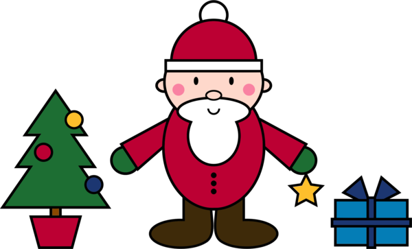 Free Christmas Christmas Santa Claus Christmas Tree Clipart Clipart Transparent Background